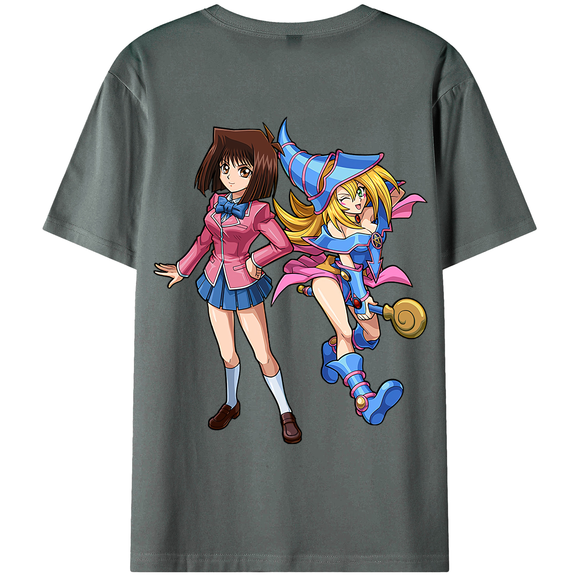 （画像用） 遊☆戯☆王 Yu-Gi-Oh! 綿100％ メンズ半袖Tシャツ（バックプリント） 通気性